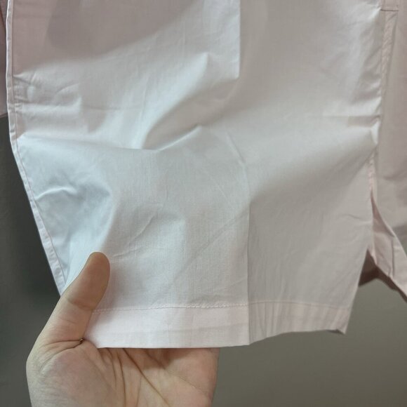 Parke Pink Cotton Long Sleeve Button Front Polo Romper Size Medium - Picture 4 of 8